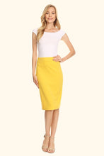 Load image into Gallery viewer, 1069. High waist, knee-length pencil skirt, fitted style, waistband.
