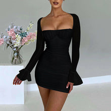 Load image into Gallery viewer, Long Sleeve High-Waisted Bodycon Dress
