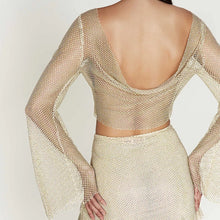 Load image into Gallery viewer, Glitter Bright Silk Mesh Women Skirt Suit
