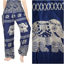 Load image into Gallery viewer, Blue ELEPHANT Pants Women Boho Pants Hippie Pants Yoga

