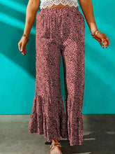 Load image into Gallery viewer, Leopard Women Trouser Female Loose Pleat Flare Pants
