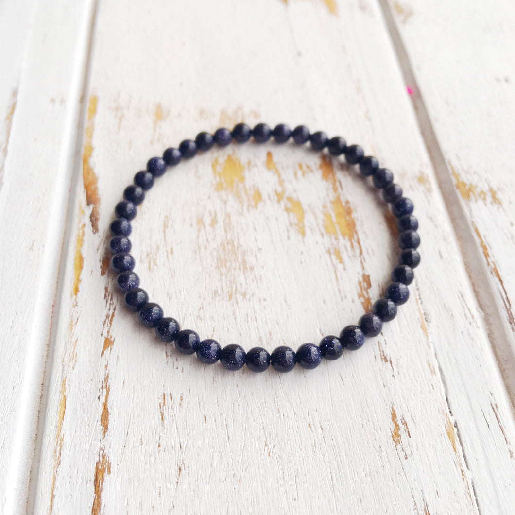 4mm Blue Goldstone BraceCet ~ Recognition