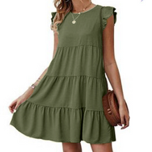 Load image into Gallery viewer, Womens Flowy Dress with Cap Sleeves
