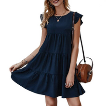 Load image into Gallery viewer, Womens Flowy Dress with Cap Sleeves
