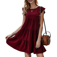 Load image into Gallery viewer, Womens Flowy Dress with Cap Sleeves
