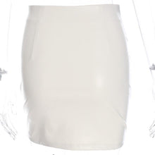 Load image into Gallery viewer, Elegant PU Leather High Waist Mini Skirt
