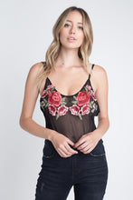 Load image into Gallery viewer, Women&#39;s Embroidery Transparent Floral Top

