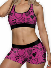 Load image into Gallery viewer, Love Hearts Ellie Sports Bra
