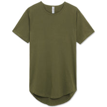 Load image into Gallery viewer, Drop Cut Longline T-Shirt (Military Green)

