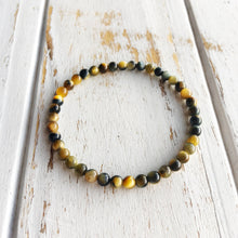 Load image into Gallery viewer, 4mm Multi-Colored Tiger Eye Bracelet
