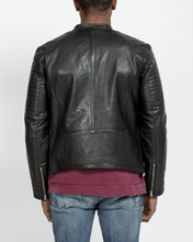 Load image into Gallery viewer, Konus Men&#39;s Lamb Skin Moto Jacket 2.0 in Black
