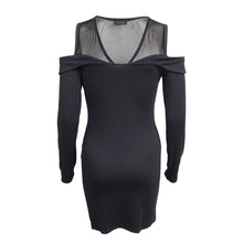 Load image into Gallery viewer, GOTHIC ELEGANCE - 2in1 Fine Mesh Shoulder Dress
