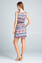 Load image into Gallery viewer, Boho Multi Color Dress with Waist Tie
