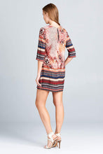 Load image into Gallery viewer, Boho Print Dress with Back Zipper
