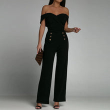 Load image into Gallery viewer, Women Off Shoulder Elegant Party Jumpsuit Chic Slim Work Overalls

