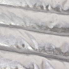 Load image into Gallery viewer, Silver Women&#39;s Puffer Skirt Metallic Shiny Solid Warm Quilted Mini
