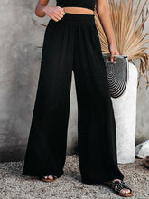 Load image into Gallery viewer, Summer Elastic Waist Wide Leg Trousers Spring Solid Beach Long Pants
