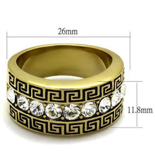 Load image into Gallery viewer, Men Stainless Steel Synthetic Crystal Rings TK2310
