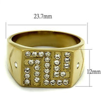 Load image into Gallery viewer, Men Stainless Steel Synthetic Crystal Rings TK2311
