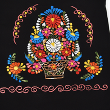 Load image into Gallery viewer, Vintage Dress with Mexican Embroidered Flowers
