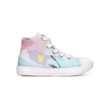 Load image into Gallery viewer, Abstract Doodle Kids Hightop Canvas Shoe

