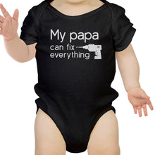 Load image into Gallery viewer, My Papa Fix Black Cute Baby Bodysuit Unique
