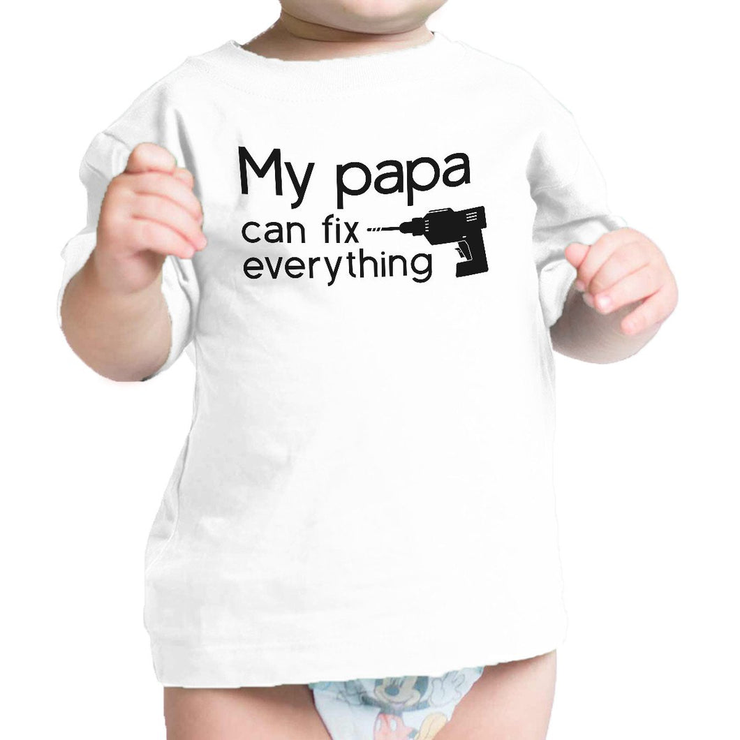 My Papa Fix White Cute Graphic Infant T-Shirt