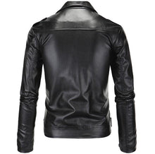 Load image into Gallery viewer, Ninja Stealth Black Men&#39;s  Faux Leather Biker Jacket
