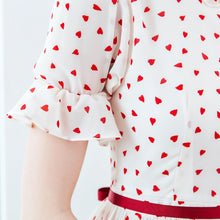 Load image into Gallery viewer, (Woman) Ruffled heart-shaped polka dot dress
