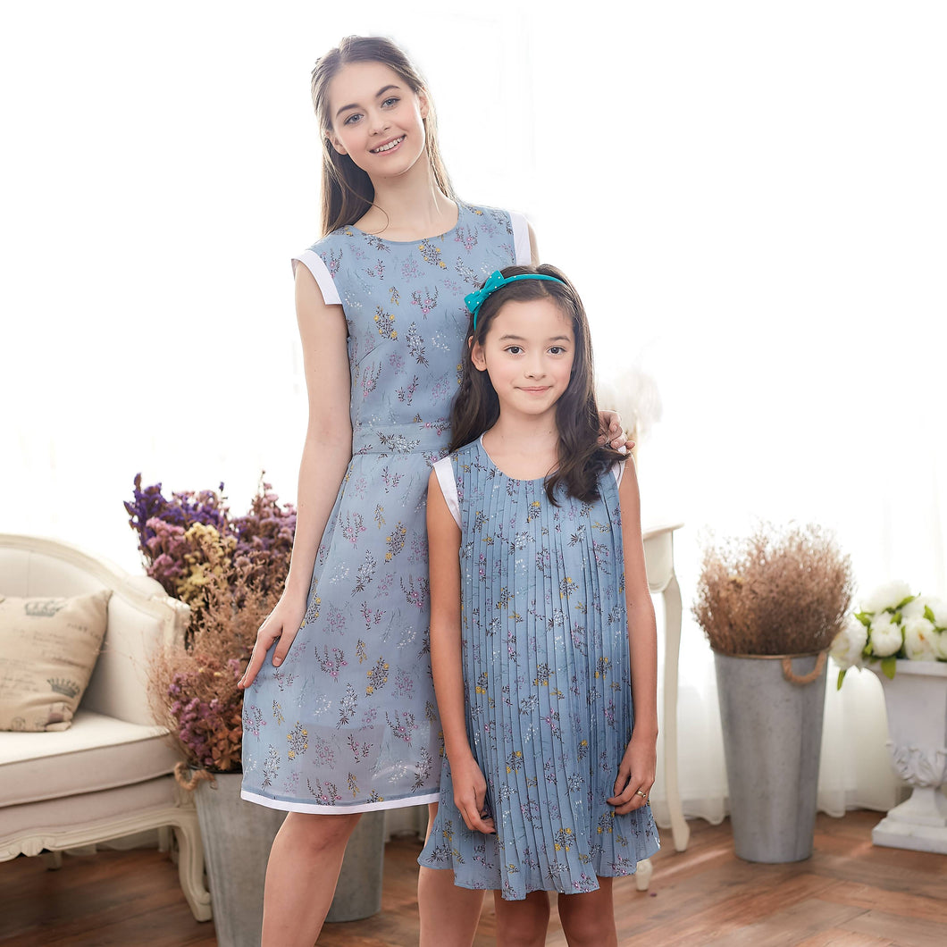 (Set of 2) Blue Floral Dress