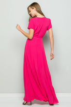 Load image into Gallery viewer, FLOWY MAXI WRAP DRESS - Hot Pink
