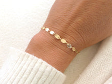 Load image into Gallery viewer, Gold Filled Coin Chain Bracelet
