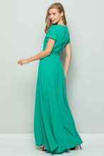 Load image into Gallery viewer, FLOWY MAXI WRAP DRESS - Emerald
