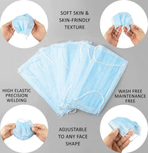Load image into Gallery viewer, 3-ply Disposable Face Masks - (50 Pack)
