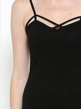 Load image into Gallery viewer, Kylie ~ Black Cami Dress w/ Adjustable Straps
