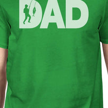 Load image into Gallery viewer, Dad Fish Men&#39;s Green Graphic Design Tee Unique
