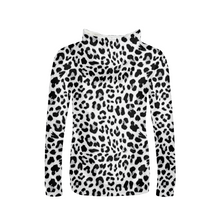 Load image into Gallery viewer, Black &amp; White Leopard Women&#39;s Hoodie

