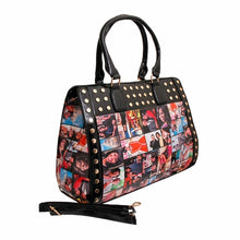 Load image into Gallery viewer, Black Michelle Obama Stud Tote

