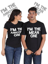 Load image into Gallery viewer, The Mean One, The Annoying One Couple T-Shirts
