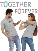 Load image into Gallery viewer, TOGETHER FOREVER COUPLE Gray T-shirt
