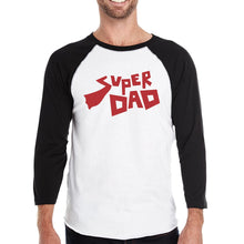Load image into Gallery viewer, Super Dad Baseball 3/4 Sleeve Tee Unique Dad Gifts
