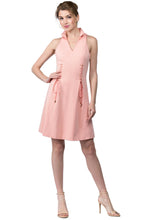 Load image into Gallery viewer, Vienna Dress - Fit and flare wing tip collar dress
