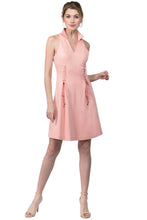 Load image into Gallery viewer, Vienna Dress - Fit and flare wing tip collar dress
