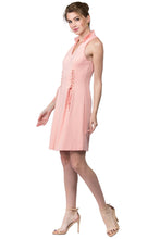 Load image into Gallery viewer, Vienna Dress - Fit and flare wing tip collar dress
