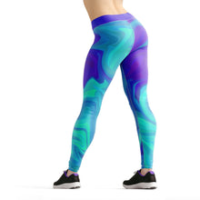 Load image into Gallery viewer, Beverly Teal Liquid Leggings
