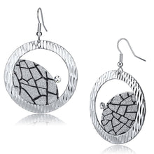 Load image into Gallery viewer, LO2725 Rhodium Iron Earrings with Top Grade
