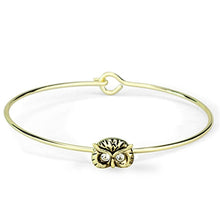 Load image into Gallery viewer, LO3275 Gold Brass Bangle with Top Grade Crystal in
