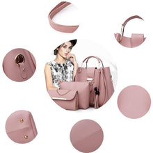 Load image into Gallery viewer, 3Pcs/Sets Handbags High Capacity Female Tassel Totes Purse Ladies PU
